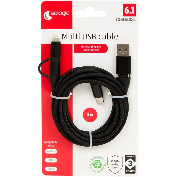 Câble USB Multi 3 en 1