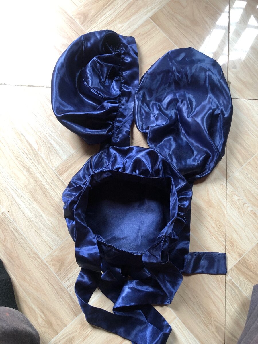 Tie on bonnets and scrunshies