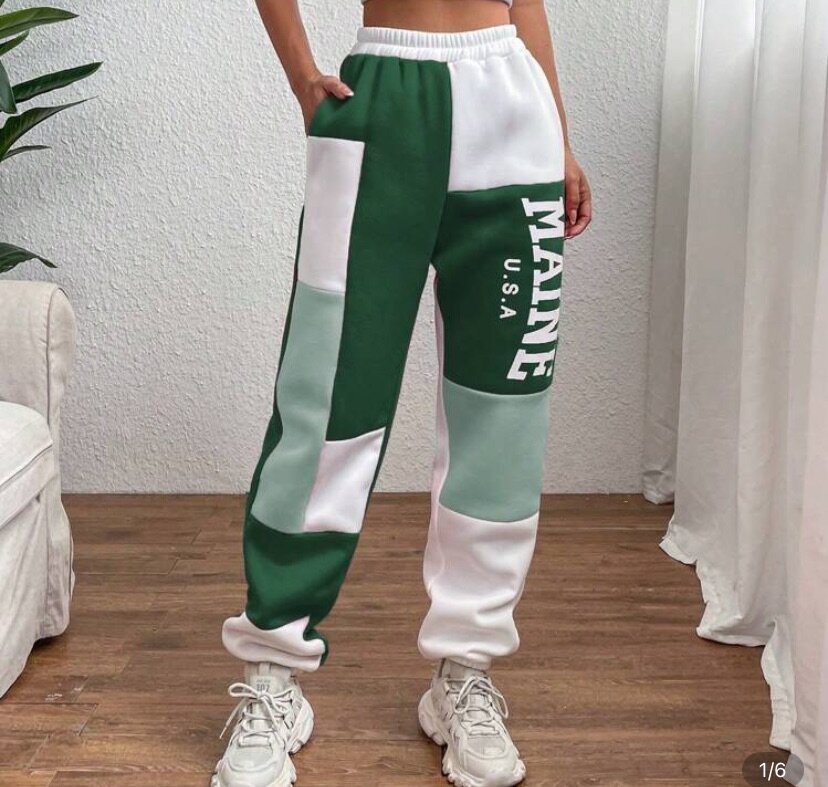 Pantalon de jogging patchwork