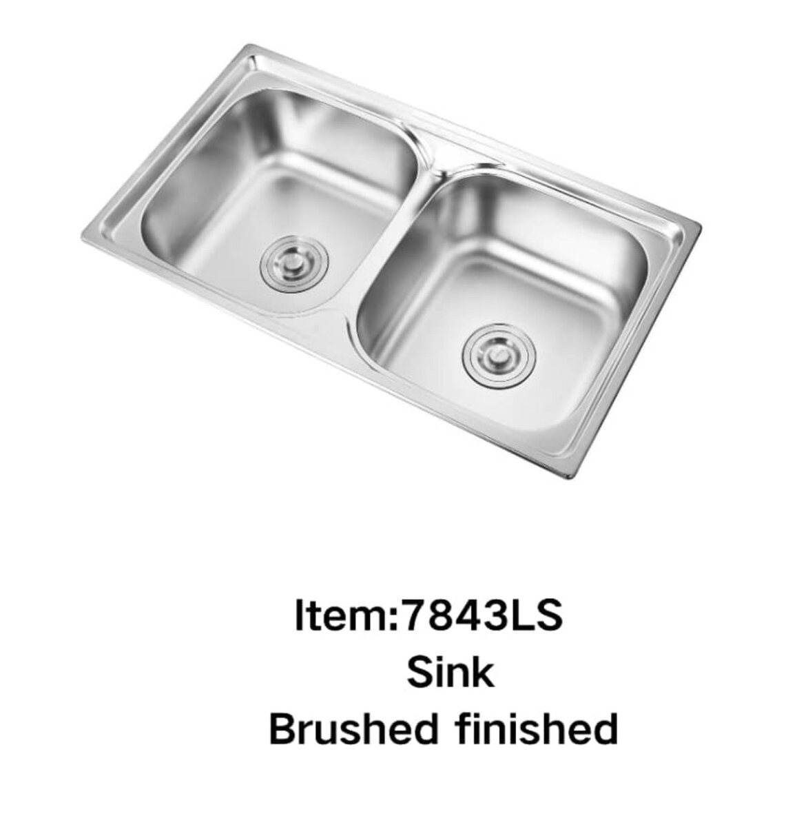 Évier double inox brossé