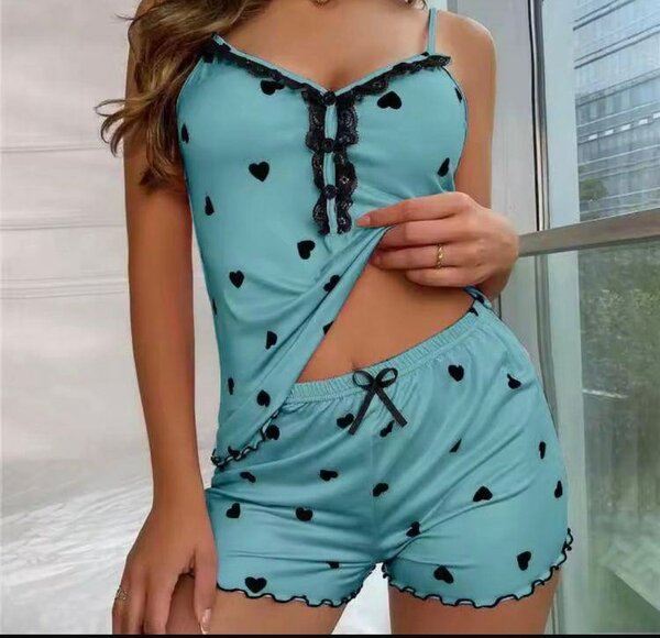 Pyjama femme à cœurs