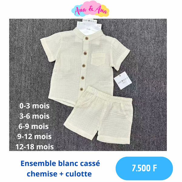 Ensemble bébé chemise et culotte