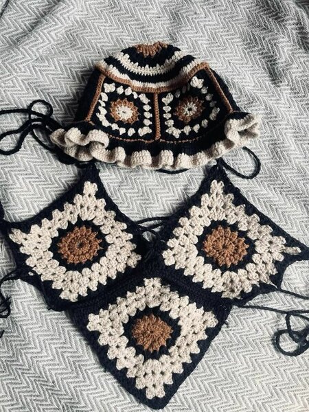 Haut crochet bohème coloré