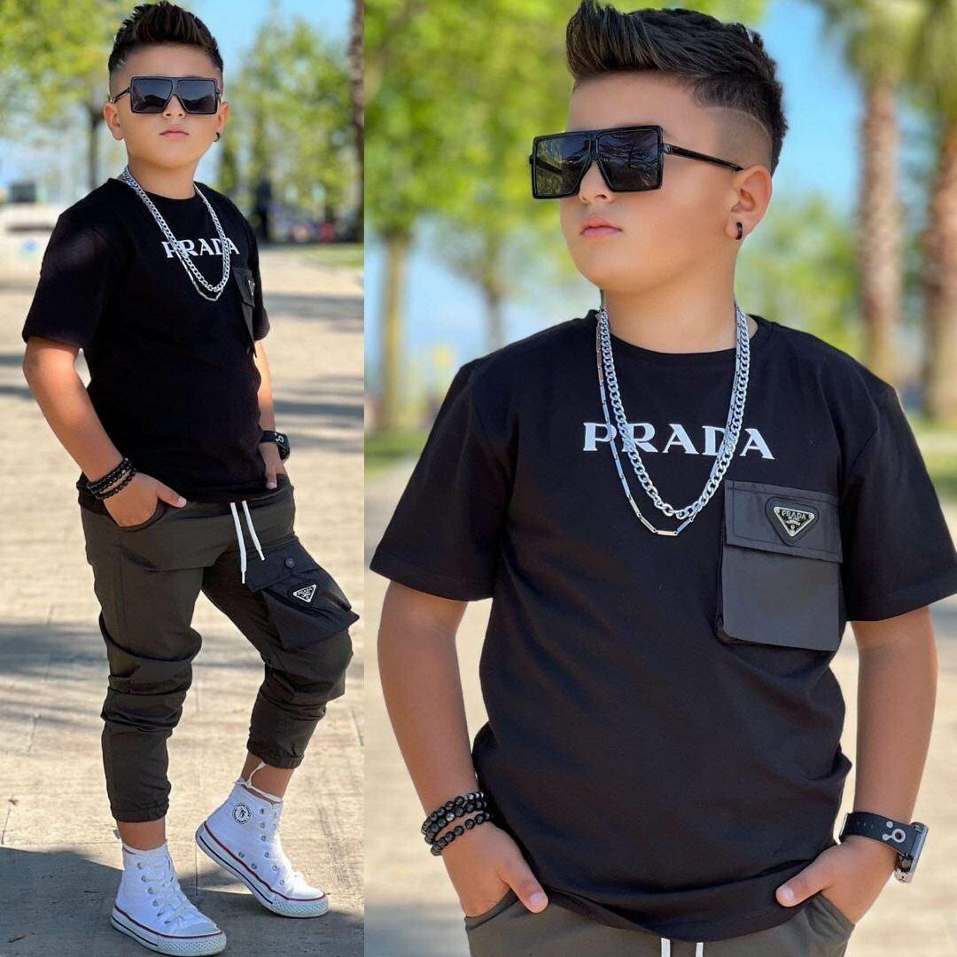 T-shirt noire enfant style élégant