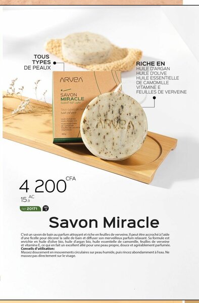 Savon Naturel ARVEA pour Tous Types de Peaux