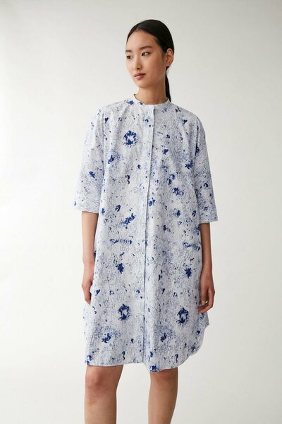 Robe chemise imprimée en coton biologique