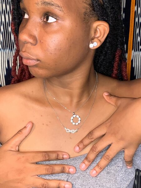 Circle Pendant Necklace with Crystal Details