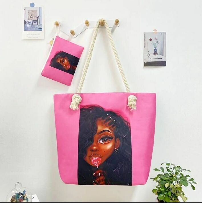 Sac cabas artistique en toile