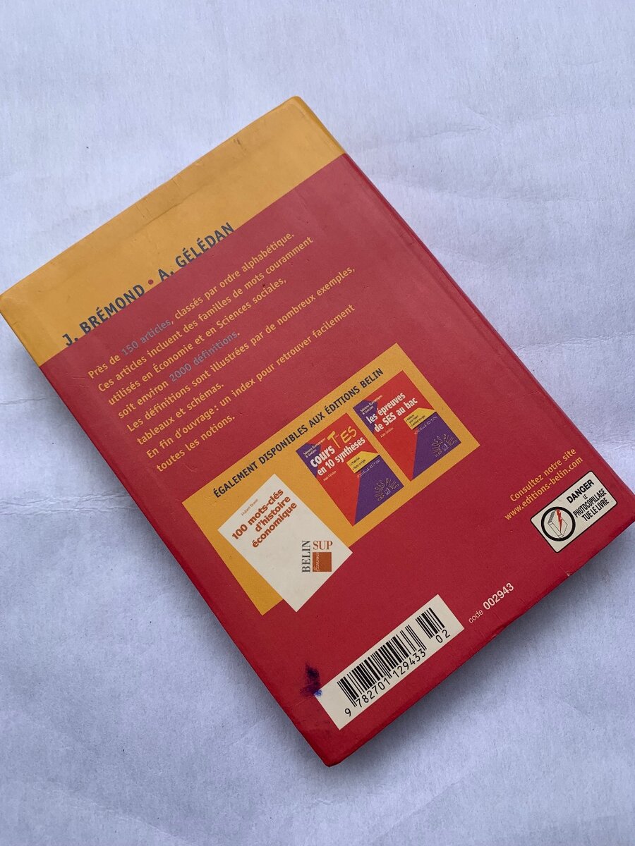 Dictionnaire SES Économie Sociale