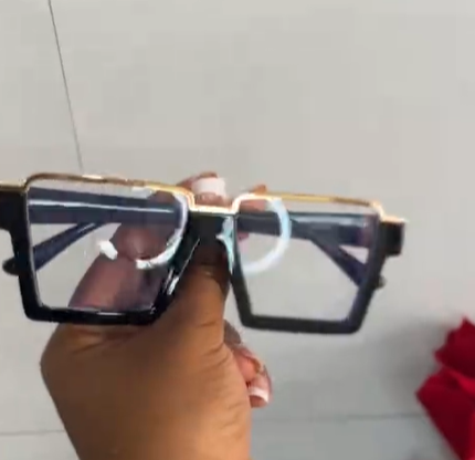 square sunglasses (color - black and gold)