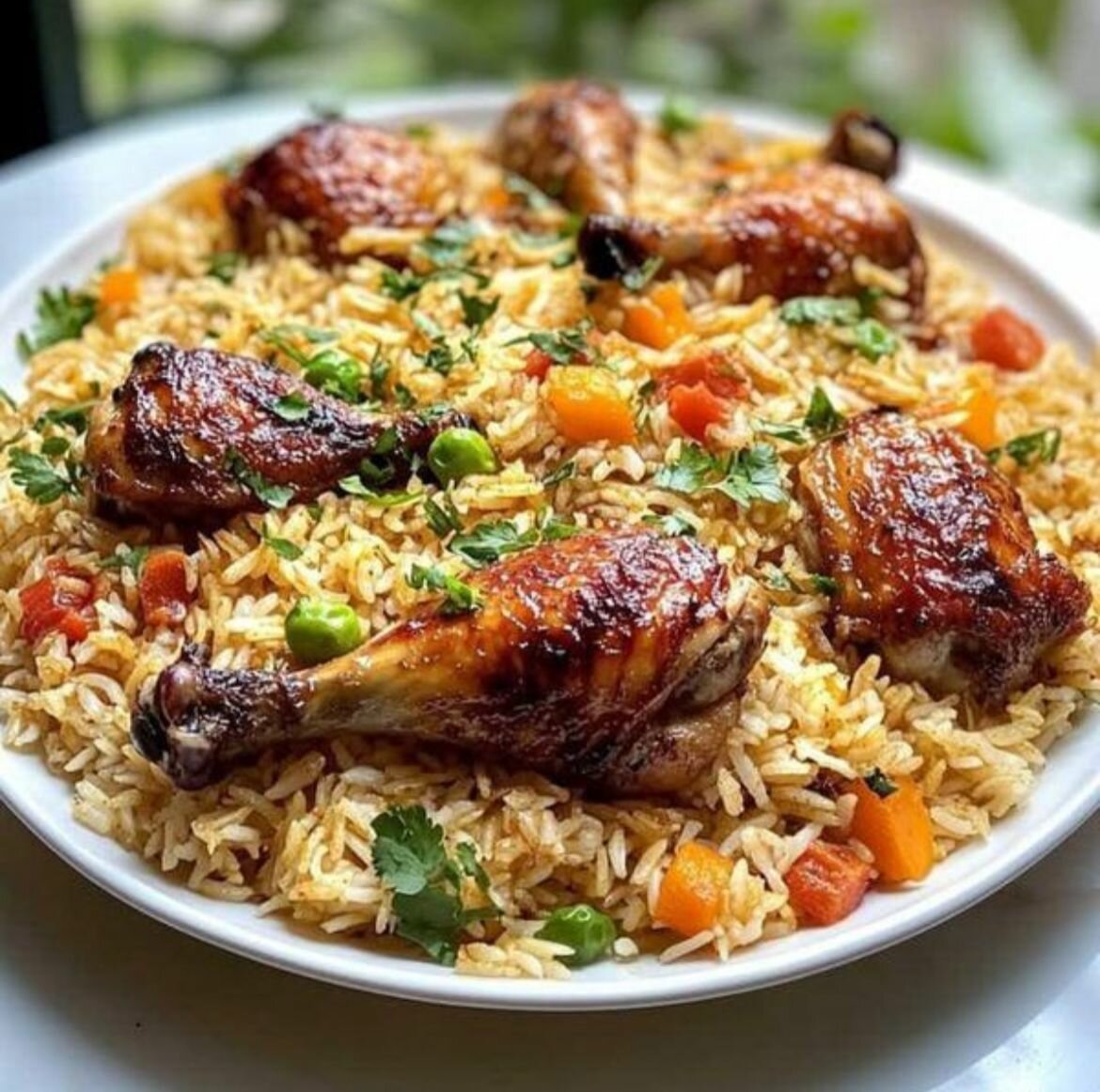 Riz aux légumes avec poulet