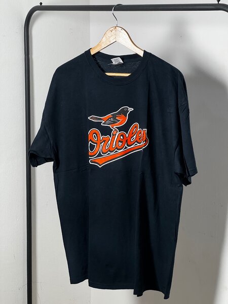 Blue black round neck t-shirt