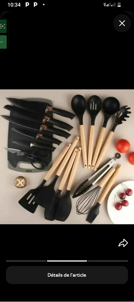 Ensemble d'ustensiles de cuisine