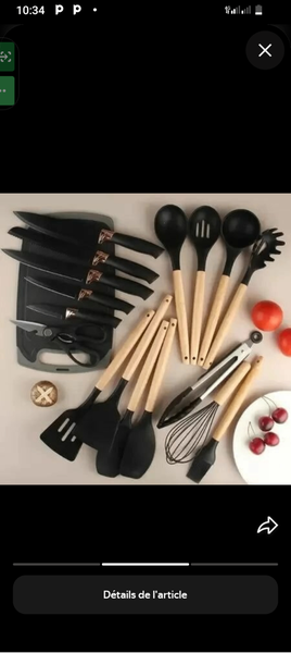 Ensemble d'ustensiles de cuisine