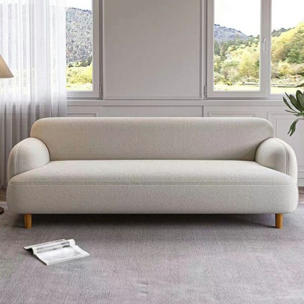 Canapé moderne en velours blanc