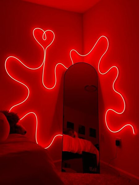Neon LED Mirror Decor