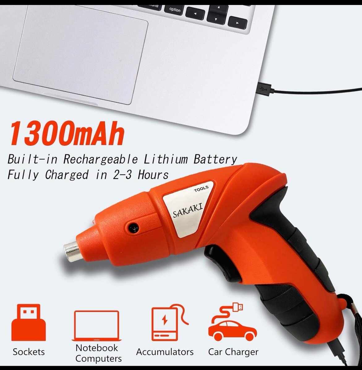 Perceuse 45 Pièces Lumière LED Outils Bricolage Rechargeable