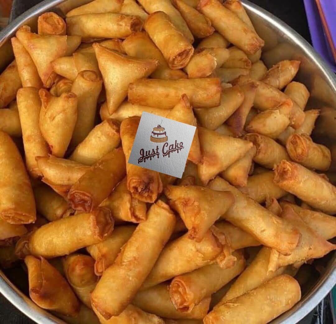 Frozen spring roll and samosas