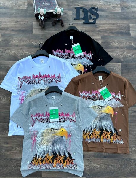 Loose T-shirt with eagle