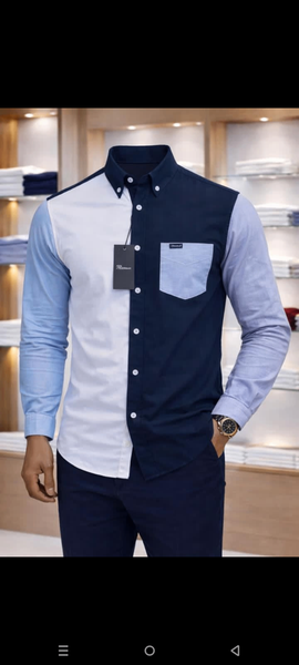 Chemise color block homme