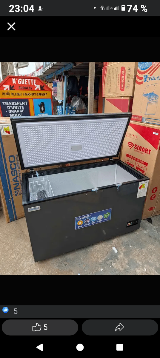 Congélateur coffre spacieux