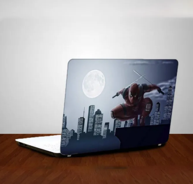 Dead pool in Moon Night Style Laptop Back Skin Sticker-Laptop Back Skin-Laptop Skin Vinyl Sticker Decal, 13 13.3 14.6 15 15.4 15.6 inch Laptop Skin Sticker Cover For All Laptops