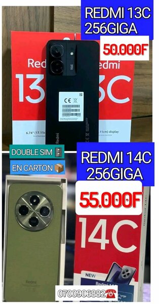 Smartphones Redmi 13C/14C 256Go