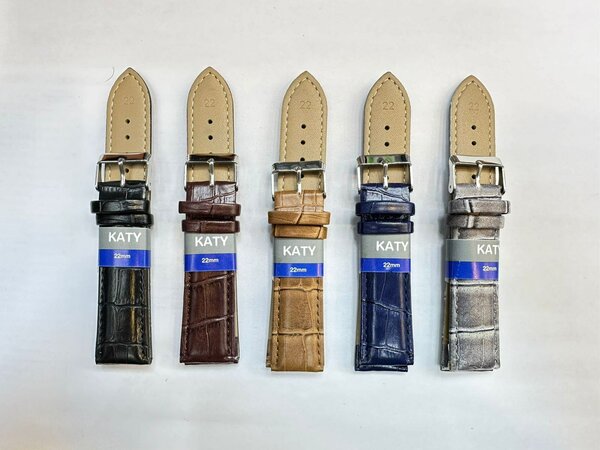 Katy Patterned Leather Watch Strap 24mm