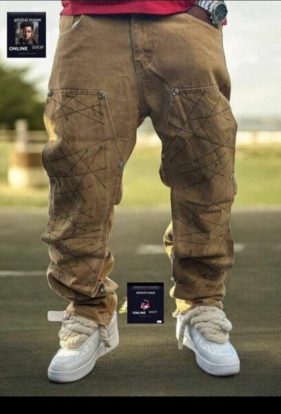 Pantalon cargo marron homme