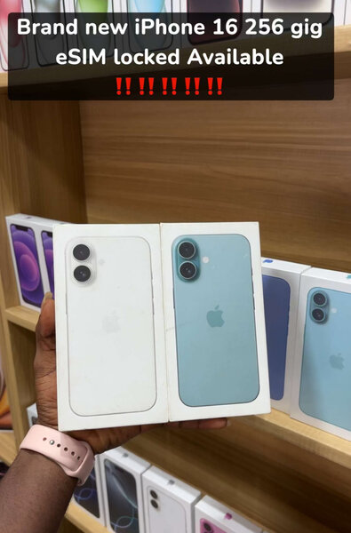 Brand new iPhone 16 256 gig eSIM locked Available