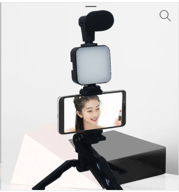 Video Making Kit Octopus Tripod Stand With LED Light and Microphone Hands Tripod Video Lighting Kit Selfie Stick