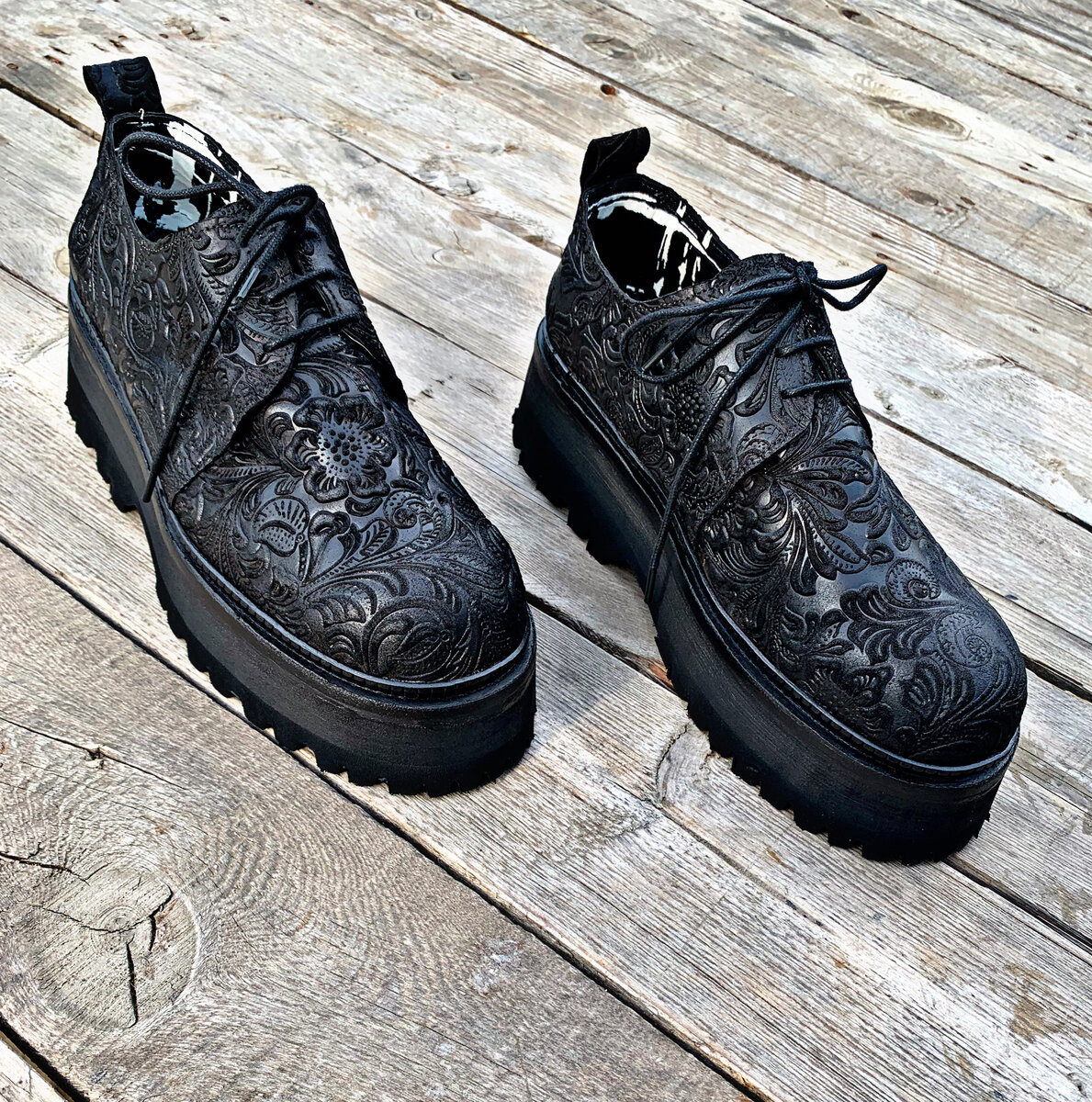 Chaussures plateformes noires