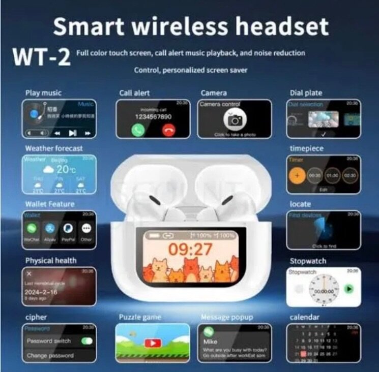 A9 Pro digital screen Premium Airpods