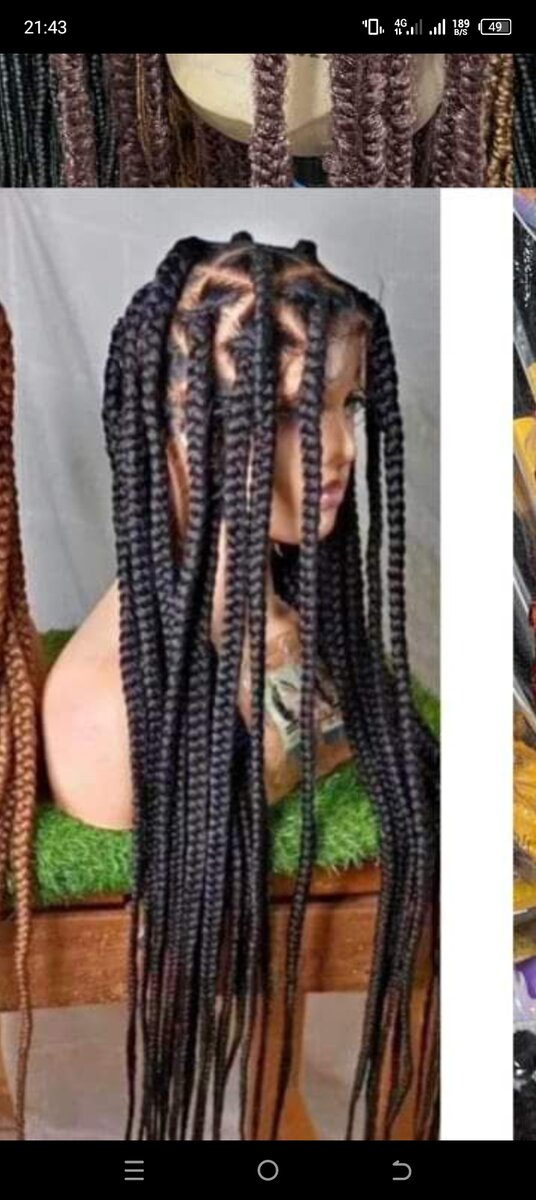 Perruque tresses longues