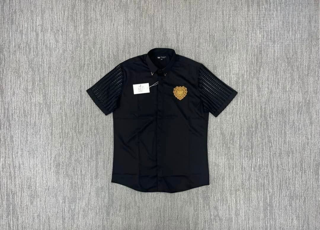 Chemise noire élégante homme