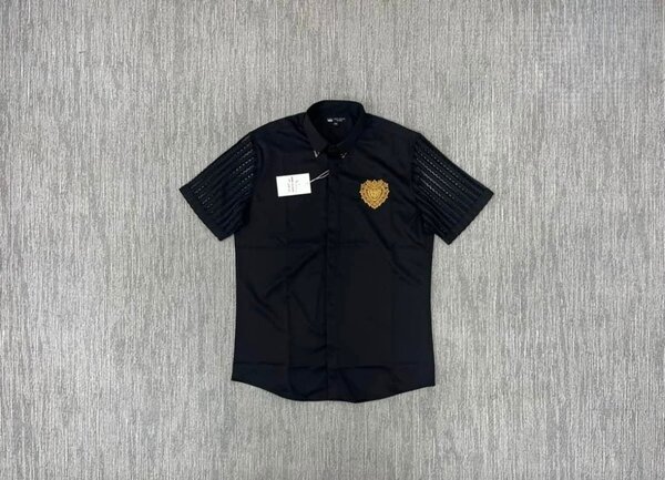 Chemise noire élégante homme