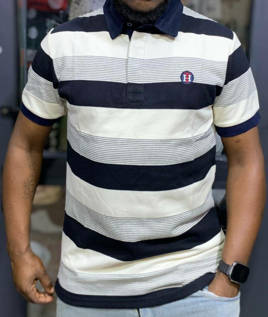 Polo Homme Rayé Élégant