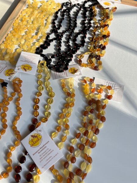 Янтарные лечебные бусы