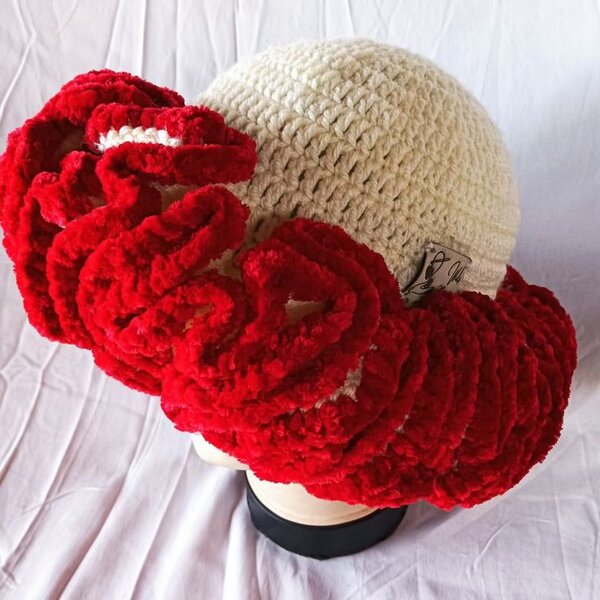 Handcrafted Crochet Ruffle Hats