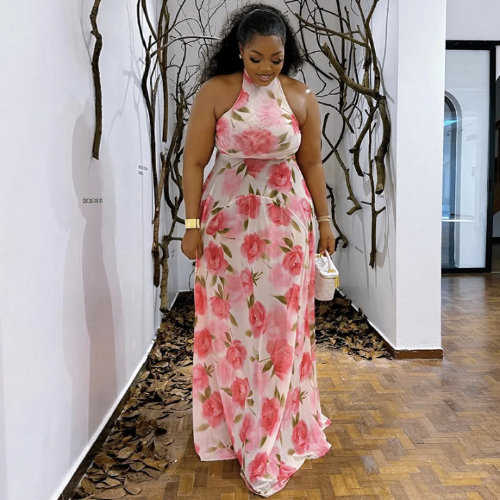 Robe maxi florale élégante