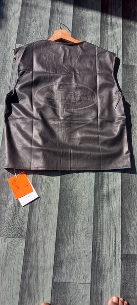 Gilet en cuir noir homme