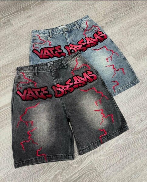 Shorts en jean imprimés