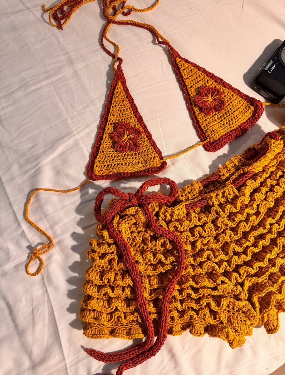 Ensemble crochet bikini bohème