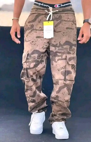 Champion - Pantalon cargo camouflage marron