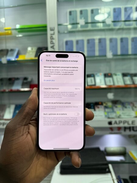 14 pro max 256 Go message batt