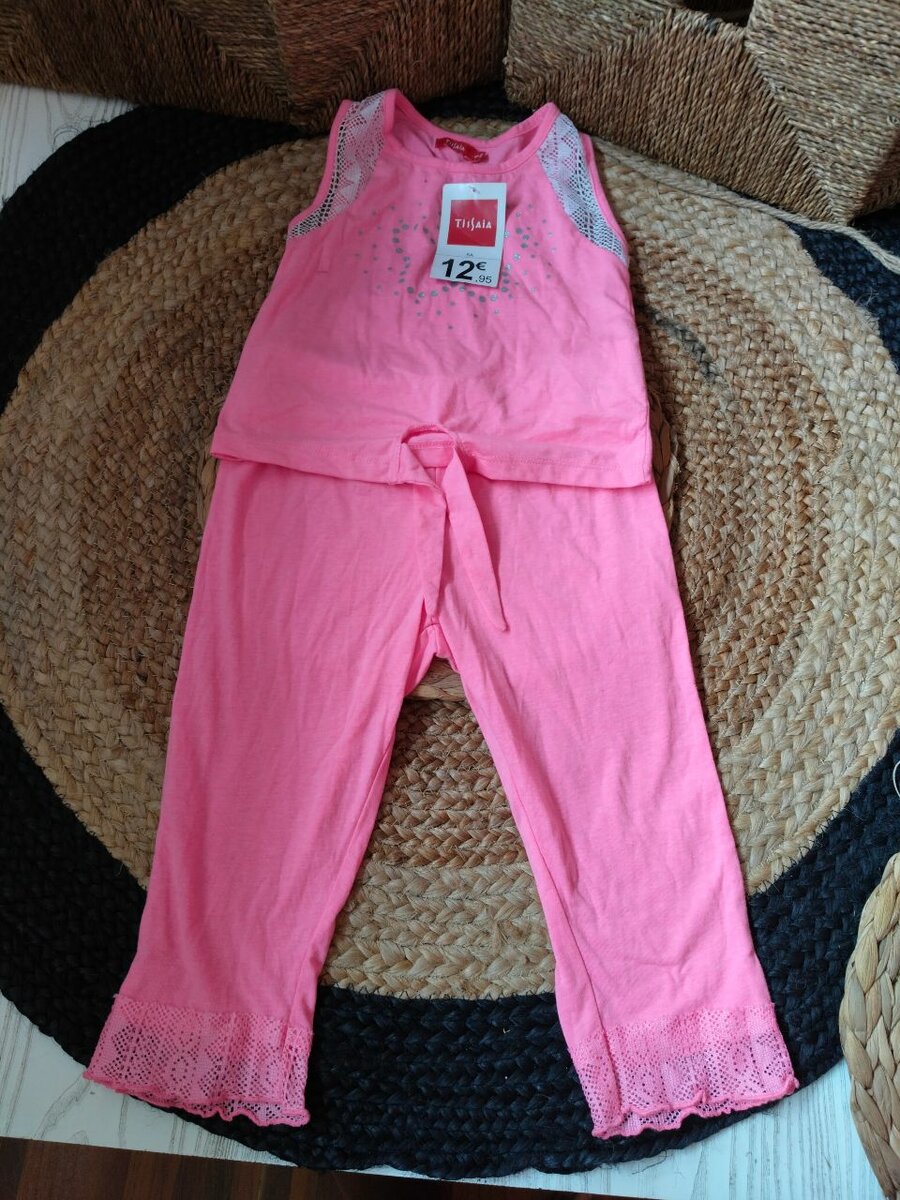 Ensemble Rose Fille Été