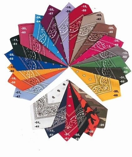 3  pcs de bandanas colorés