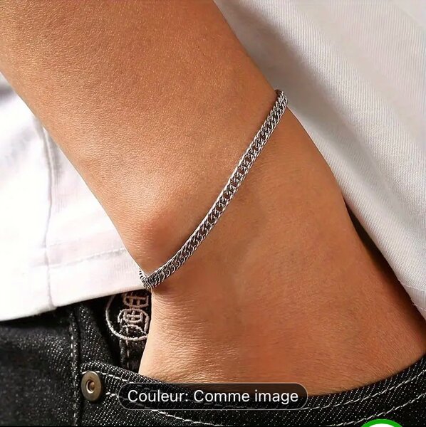 Bracelet chaîne en argent