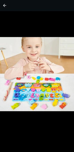 Jeu éducatif en bois coloré