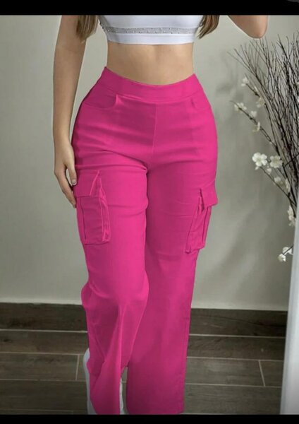 Pantalons cargo rose